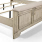 Ashen Queen Size Bed Transitional Panel Design Wire Brushed Rustic White By Casagear Home BM308794