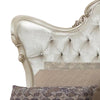 Moen King Size Bed Tufted Polyester Upholstery Carved Wood Champagne By Casagear Home BM308803