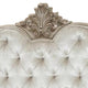 Moen Queen Size Bed Tufted Polyester Upholstery Carved Wood Champagne By Casagear Home BM308804
