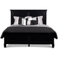 Umi Full Size Bed Classic Panel Design with Molded Details Black Wood By Casagear Home BM308819