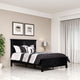 Umi Twin Size Bed, Classic Panel Design with Molded Details, Black Wood By Casagear Home