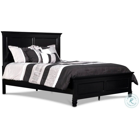 Umi Twin Size Bed, Classic Panel Design with Molded Details, Black Wood By Casagear Home