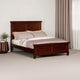 Umi Queen Size Bed, Classic Panel Design with Molded Details, Brown Wood By Casagear Home