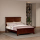 Umi Twin Size Bed, Classic Panel Design with Molded Details, Brown Wood By Casagear Home