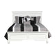 Umi King Size Bed Classic Panel Design with Molded Details White Wood By Casagear Home BM308825