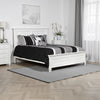 Umi Queen Size Bed, Classic Panel Design with Molded Details, White Wood By Casagear Home