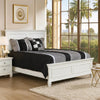 Umi Full Size Bed, Classic Panel Design with Molded Details, White Wood By Casagear Home