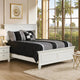 Umi Full Size Bed, Classic Panel Design with Molded Details, White Wood By Casagear Home