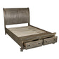 Jira Full Size Bed 2 Storage Drawers Transitional Panel Design Taupe By Casagear Home BM308835