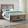Jira Twin Size Bed, 2 Storage Drawers, Transitional Panel Design, Taupe By Casagear Home