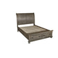 Jira Twin Size Bed, 2 Storage Drawers, Transitional Panel Design, Taupe By Casagear Home