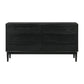 Mian 55 Inch Wide Dresser Chest 6 Drawer Linear Undercut Handle Black By Casagear Home BM308840