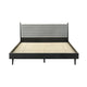 Mian King Platform Bed Frame Channel Tufted Black Gray Upholstery By Casagear Home BM308842