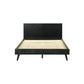 Saly Queen Platform Bed Frame Tapered Legs Diagonal Grain Finish Black By Casagear Home BM308846