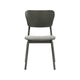 Kalie 24 Inch Dining Chair Set of 2 Curved Legs Padded Fabric Seat Gray By Casagear Home BM308854