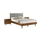 Mian Bedroom 3 pcs Set, Queen Platform Bed and Nightstand, Walnut Brown By Casagear Home