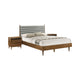 Mian Bedroom 3 pcs Set, Queen Platform Bed and Nightstand, Walnut Brown By Casagear Home
