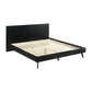 Mian Bedroom 3 pcs Set King Platform Bed and Nightstand Sleek Black By Casagear Home BM308893