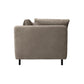 Ayi 79 Inch Sofa 2 Throw Pillows Cushioned Fossil Gray Velvet Upholstery By Casagear Home BM308896