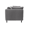 Ayi 79 Inch Sofa 2 Throw Pillows Cushioned Gray Polyester Upholstery By Casagear Home BM308898