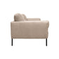 Qub 84 Inch Sofa Button Tufted 2 Soft Throw Pillows Beige Upholstery By Casagear Home BM308903