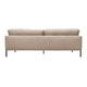 Qub 84 Inch Sofa Button Tufted 2 Soft Throw Pillows Beige Upholstery By Casagear Home BM308903