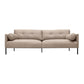 Qub 84 Inch Sofa, Button Tufted, 2 Soft Throw Pillows, Beige Upholstery By Casagear Home