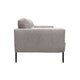 Qub 84 Inch Sofa Button Tufted 2 Soft Throw Pillows Gray Upholstery By Casagear Home BM308904