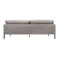 Qub 84 Inch Sofa Button Tufted 2 Soft Throw Pillows Gray Upholstery By Casagear Home BM308904