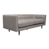 Lup 80 Inch Sofa Soft Cushions Button Tufted Gray Polyester Velvet By Casagear Home BM308907