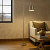 63 Inch Floor Lamp, Cone Metal Shade, Round Base, Silver Finish By Casagear Home