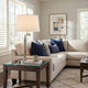 31 Inch Table Lamp Set of 2, Empire Fabric Shade, Modern Nickel Base By Casagear Home