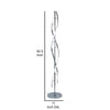 Jam 63 Inch Floor Lamp, LED, Metal Round Base, Accent Silver Metal Base By Casagear Home