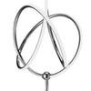Salt 33 Inch Table Lamp, Accent Twisted Design, LED Light, Chrome Metal  By Casagear Home