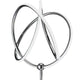 Salt 33 Inch Table Lamp, Accent Twisted Design, LED Light, Chrome Metal  By Casagear Home