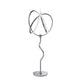 Salt 33 Inch Table Lamp, Accent Twisted Design, LED Light, Chrome Metal  By Casagear Home