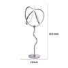 Salt 33 Inch Table Lamp, Accent Twisted Design, LED Light, Chrome Metal  By Casagear Home