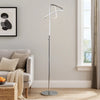 Sea 61 Inch Floor Lamp, Accent Twisted LED, Modern Style, Chrome Base By Casagear Home