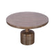 Rise 48 Inch Dining Table Round Top Pedestal Base Rich Brown Wood BM309095