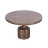Rise 48 Inch Dining Table, Round Top, Pedestal Base, Rich Brown Wood