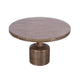 Rise 48 Inch Dining Table, Round Top, Pedestal Base, Rich Brown Wood