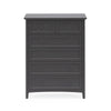 Fritz 54 Inch Tall Dresser Chest 5 Drawers Stepped Handles Gray Wood BM309106