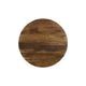 Rise 36 Inch Coffee Table, Round Top and Stacked Pedestal Base, Brown Wood