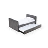 Cave Daybed Gray Velvet Upholstery Modern Design Caster Mounted Trundle BM309115