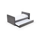 Cave Daybed Gray Velvet Upholstery Modern Design Caster Mounted Trundle BM309115