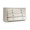 Maxi 66 Inch Dresser 8 Drawers Metal Handles Rustic Design Beige Wood BM309118
