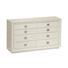 Maxi 66 Inch Dresser, 8 Drawers, Metal Handles, Rustic Design, Beige Wood
