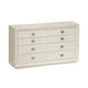 Maxi 66 Inch Dresser, 8 Drawers, Metal Handles, Rustic Design, Beige Wood
