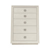 Maxi 54 Inch Tall Dresser Chest 5 Drawers with Metal Handles Beige Wood BM309128