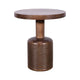 Rise 21 Inch Side End Table Round Top Accent Pedestal Base Brown Wood BM309131